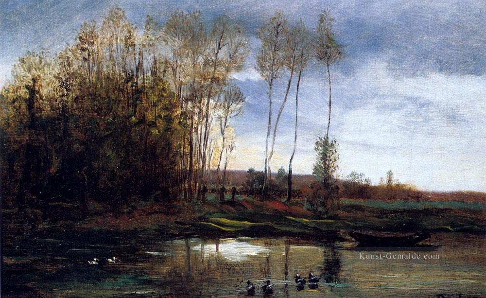 R Barbizon impressionistische Landschaft Charles Francois Daubigny Ölgemälde